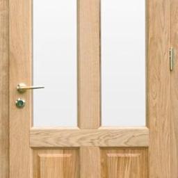 Drzwi wewnętrzne drewniane, fornirowane i okleinowane
