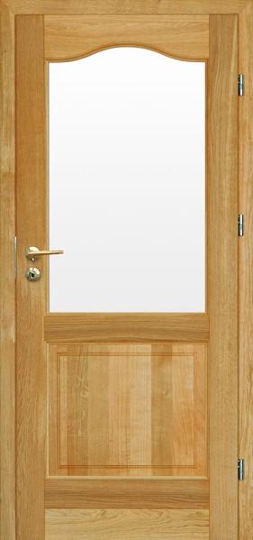 Drzwi wewnętrzne drewniane, fornirowane i okleinowane