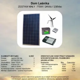 Hybrydowy system zasilania 770Wp