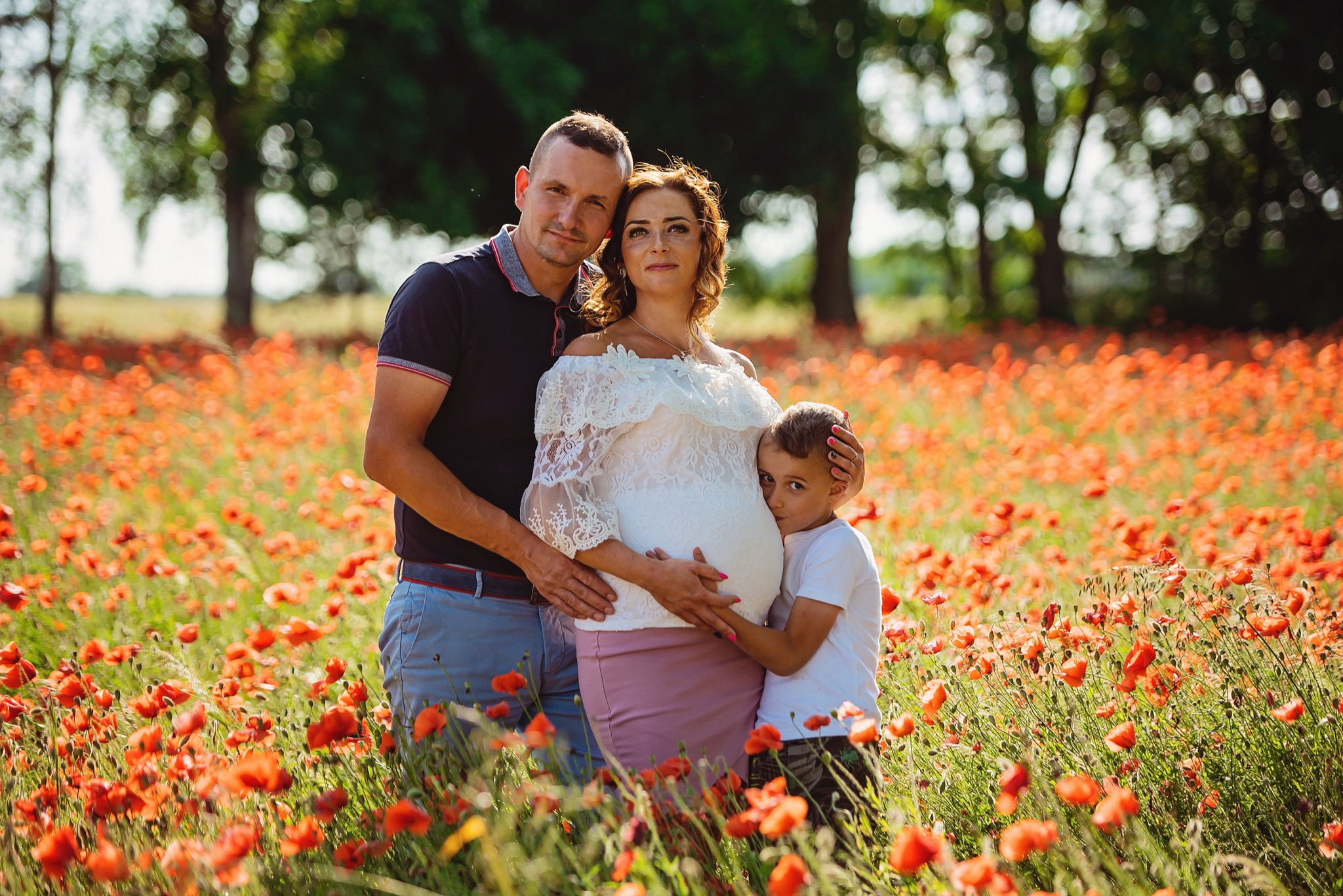 Rodzinna Fotografia Ciążowa w plenerze