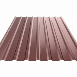 Blacha trapezowa T20 Standard w kolorze miedzianym, widok z przodu na białym tle.