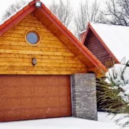 Brama segmentowa 9600 ręczna - złoty dąb z montażem