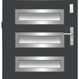 Drzwi stalowe wz. 20 z przeszkleniem PREMIUM z montażem