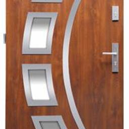 Drzwi stalowe wz. 21 z przeszkleniem PREMIUM z montażem