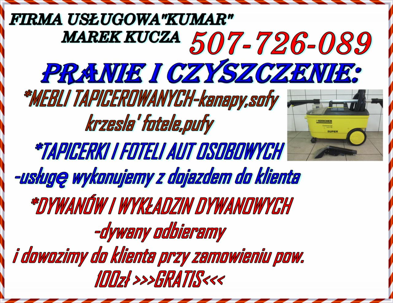 pranie dywanów i nie tylko