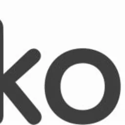 Logo firmy 'koba' z pomarańczowym kwadratem i zielono-żółtym symbolem zaznaczenia.