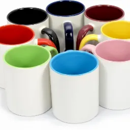 Kubki Klasyczne z Kolorowym Wnętrzem + Nadruk