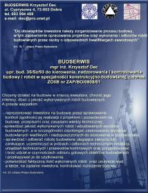 BUDSERWIS Krzysztof Dec - Kierownik budowy Dobra