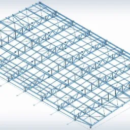 Model projektu dachu hali produkcyjne 1500 m2 (PW)