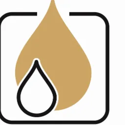 Ikona przedstawiająca kroplę w kolorze złota, umieszczoną wewnątrz czarnego kwadratu z zaokrąglonymi rogami. Wewnątrz złotej kropli znajduje się mniejsza, biała kropla z czarnym obrysem.