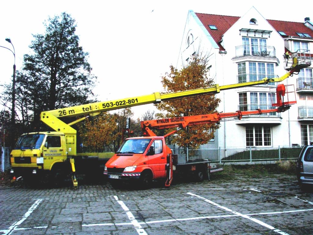 Wynajem podnośnika koszowego