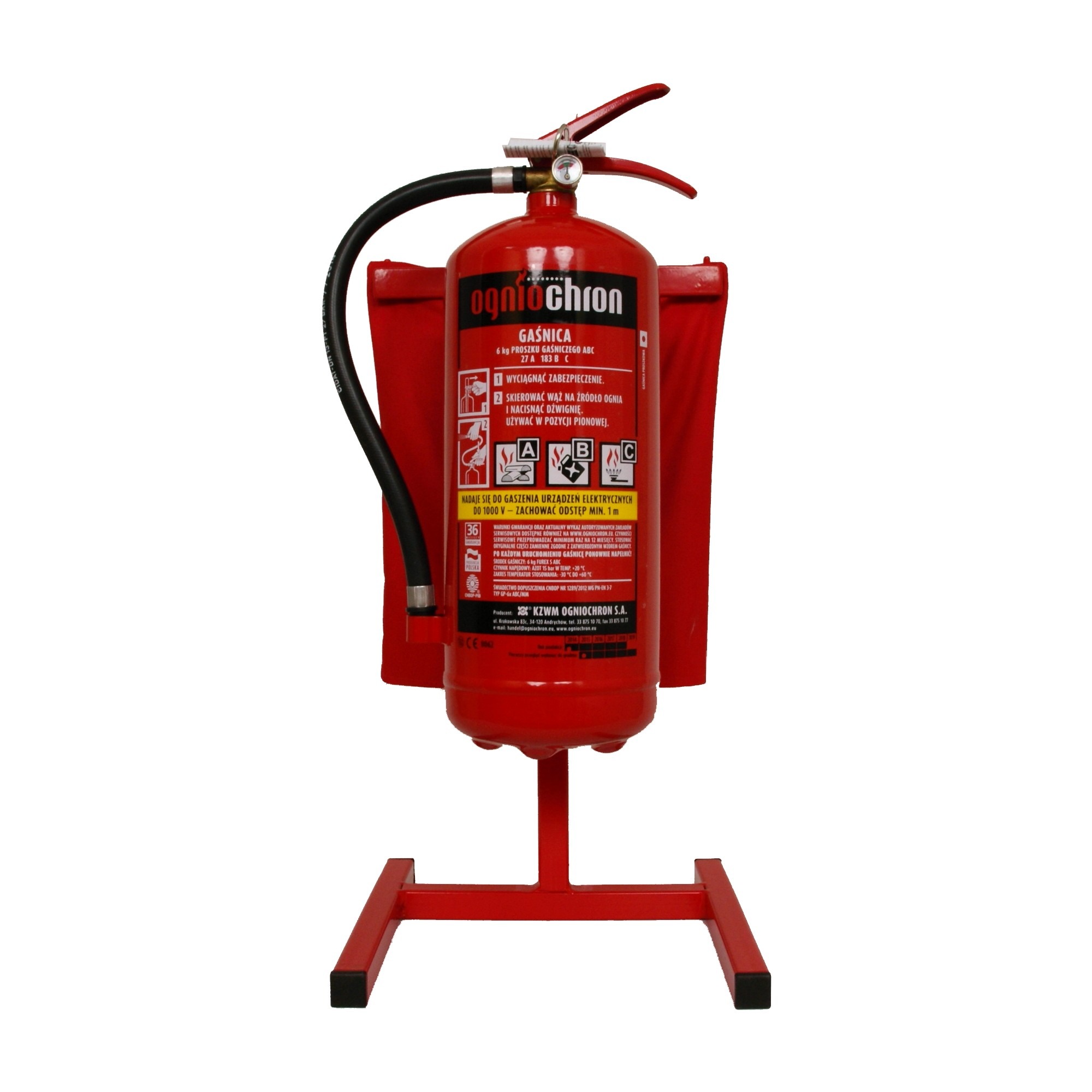 Stojak na gaśnice, stojak na koc gaśniczy