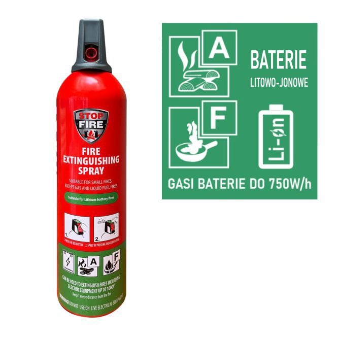 Spray gaśniczy do baterii