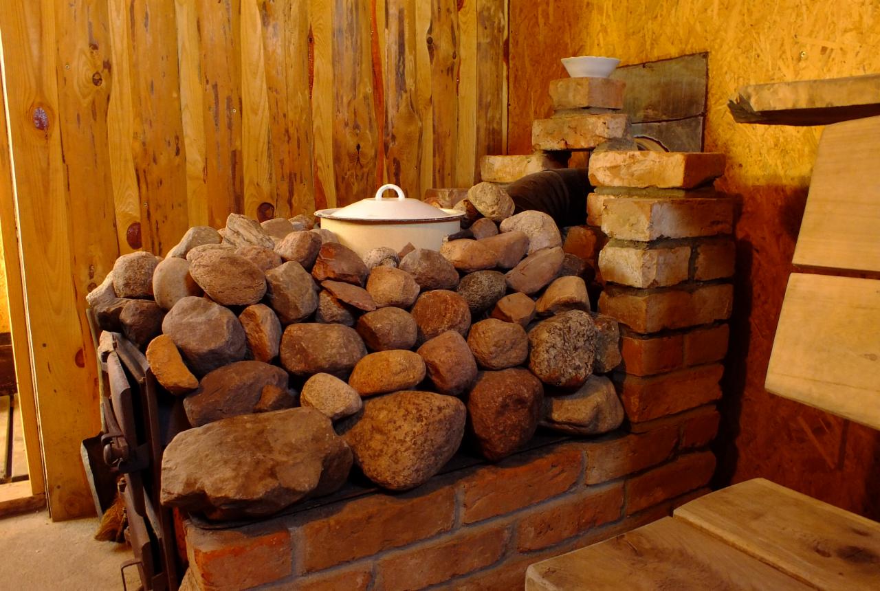 Piec w bajni ( sauna mokra)