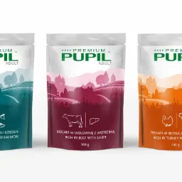 Projekt saszetek/karma dla zwierząt