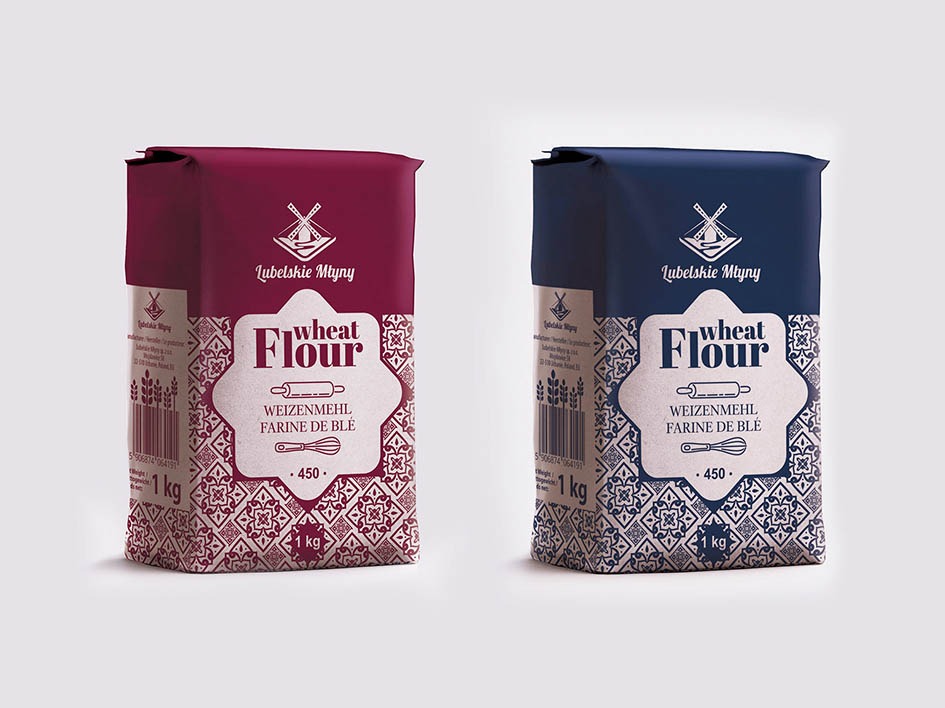 projekt opakowań na mąkę / Lubelskie Młyny