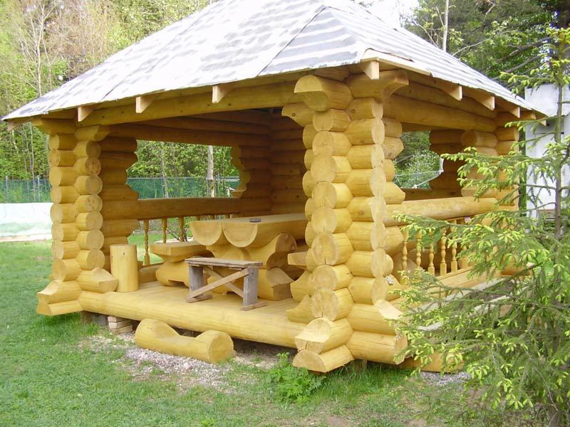 Altany z bala okrągłego sosnowego