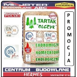 Pellet TARTAK OLCZYK Certyfikat ENplus, DINplus,  Hurtownia Budowlana HERMES Smyków Końskie Kielce