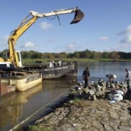 Odbudowa tam poprzecznych rzeka Odra