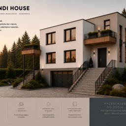 Japandi house. Projekt elewacji