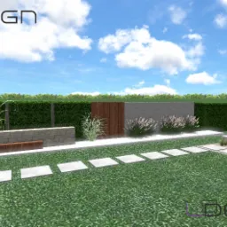 Ogród w stylu modern w Gliwicach