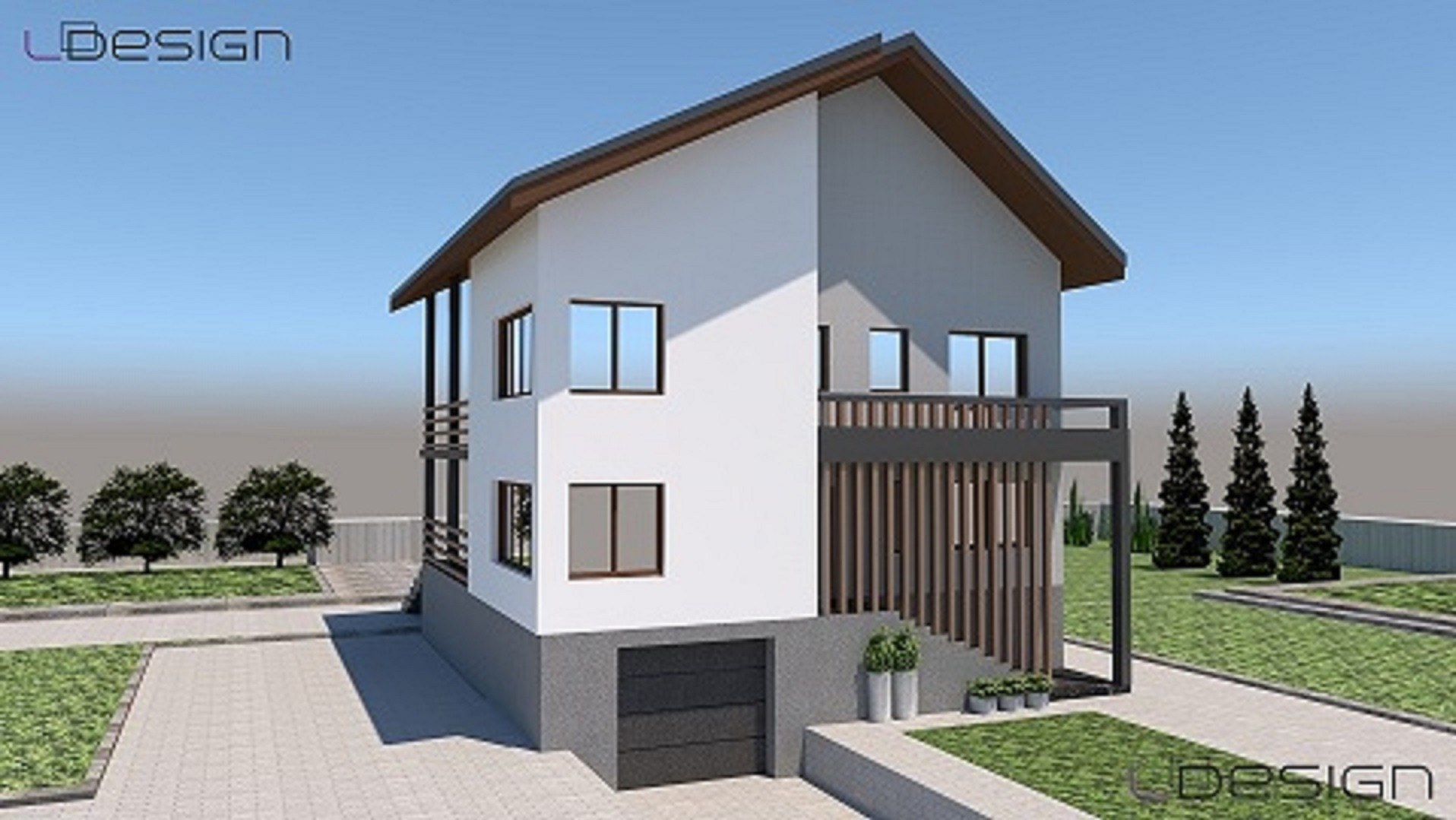 Projekt elewacji nowoczesnej - Śląsk