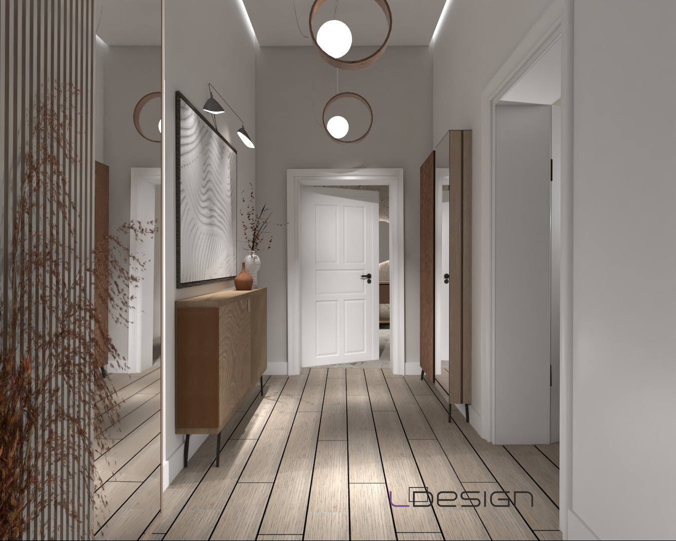 Wysoki korytarz w kamienicy