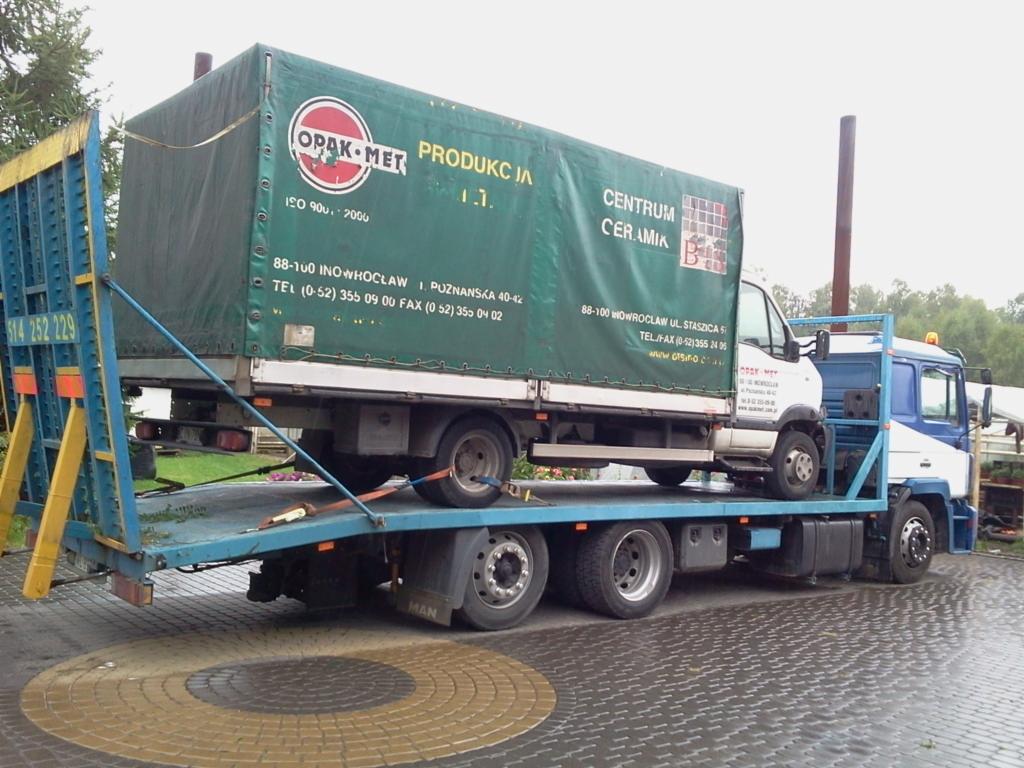 Transport maszyn budowlanych koparko ładowarek