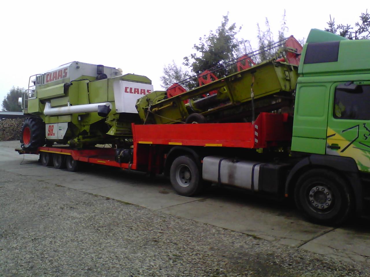 transport kombajnów koparek maszyn budowlanych