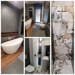 BUDMEX - Łazienka wykonana ze spieków kwarcowych