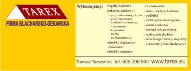 "TAREX" Tomasz Tarczyński - Wymiana dachu Częstochowa