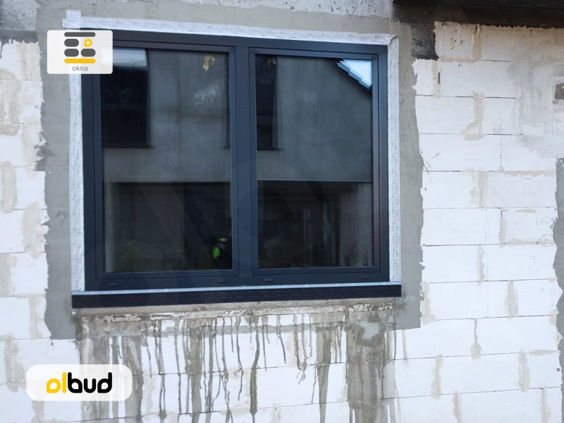 dwuskrzydłowe okno aluminiowe z montażem w gdańsku