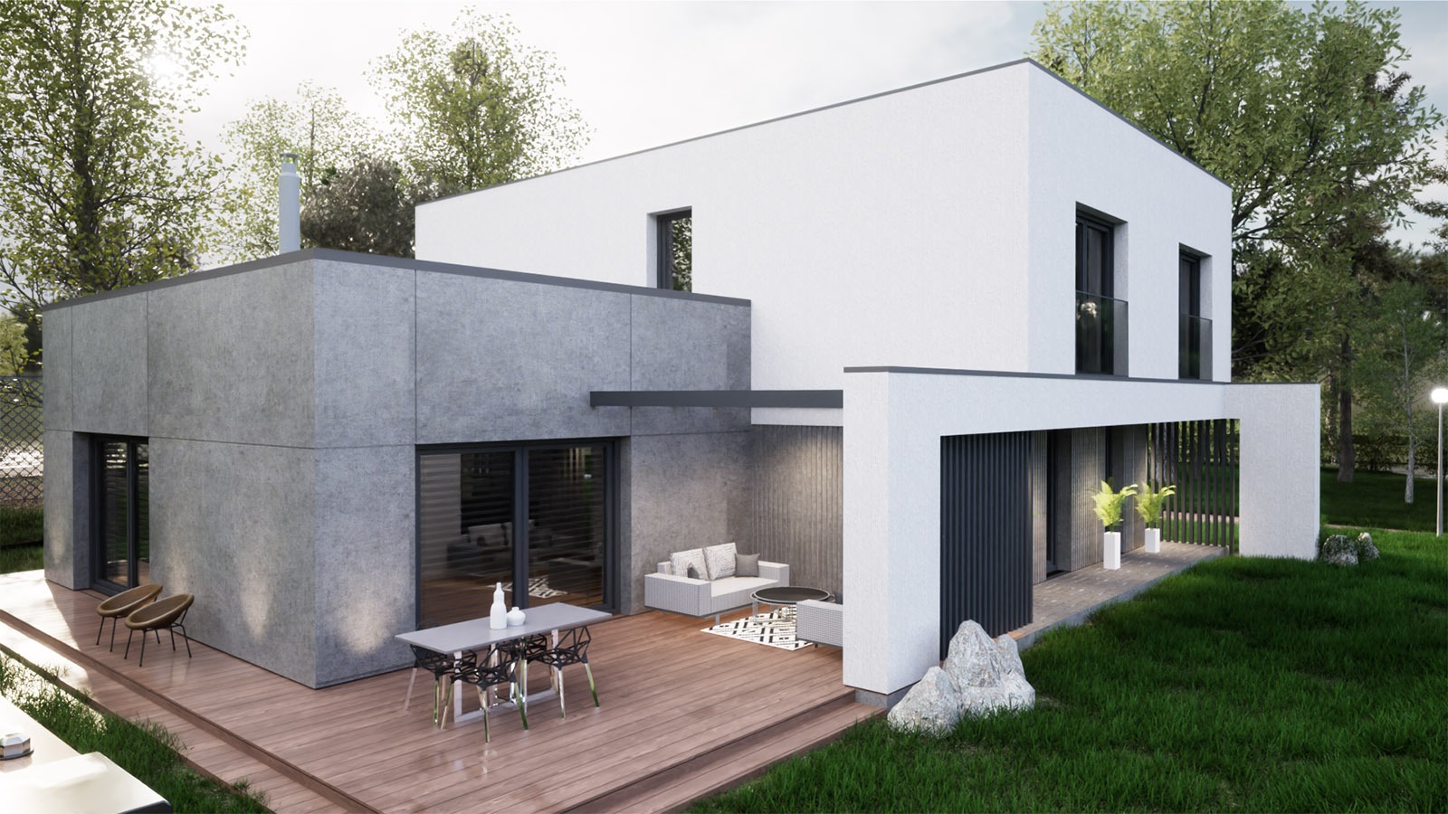 Projekty domów jednorodzinnych w układzie wolnostojącym.