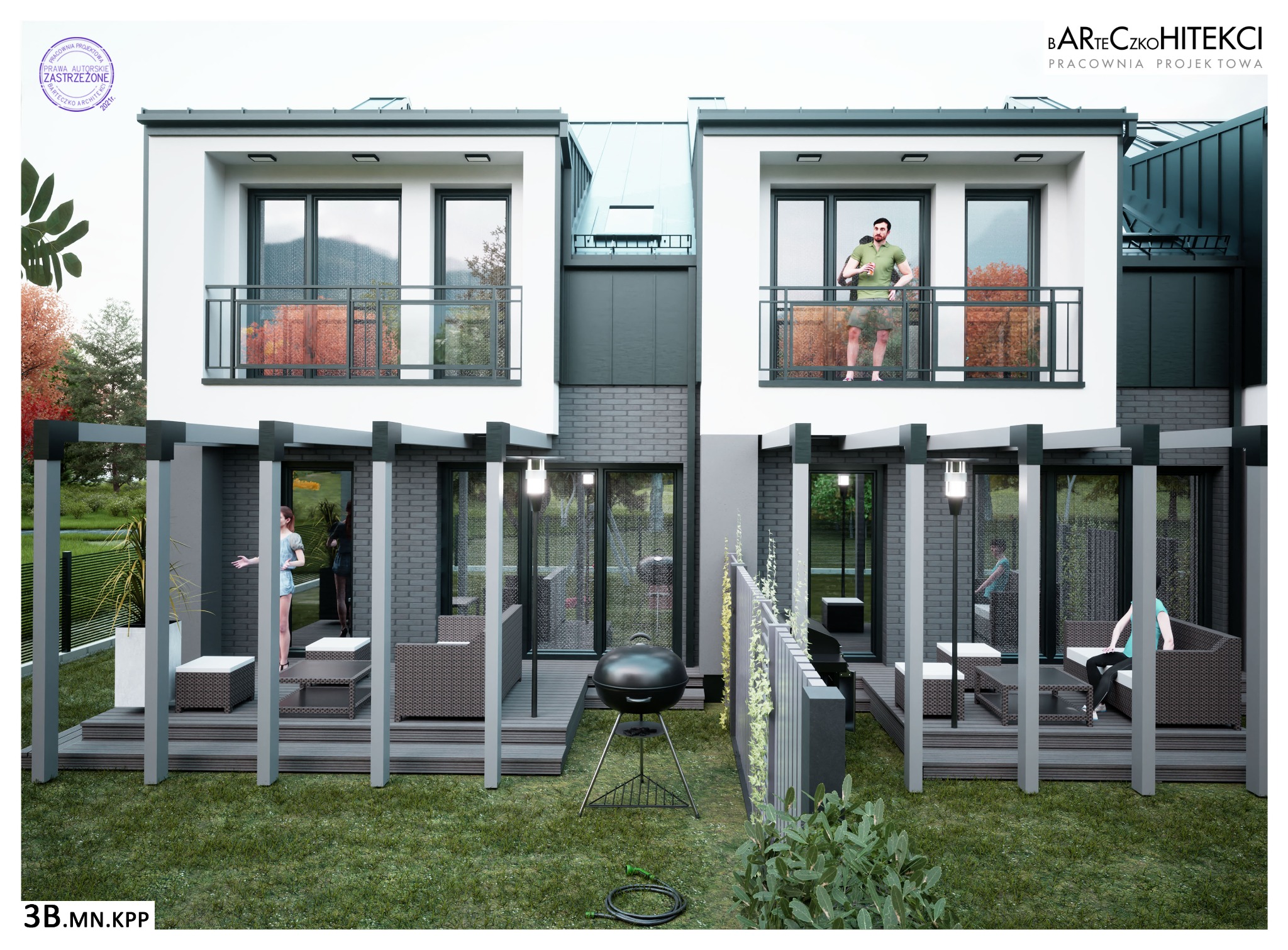 Zespoły budynków jednorodzinnych.