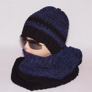 Komplet męski, czapka + komin