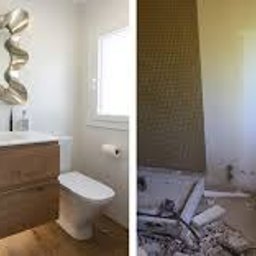 łazienka przed i po