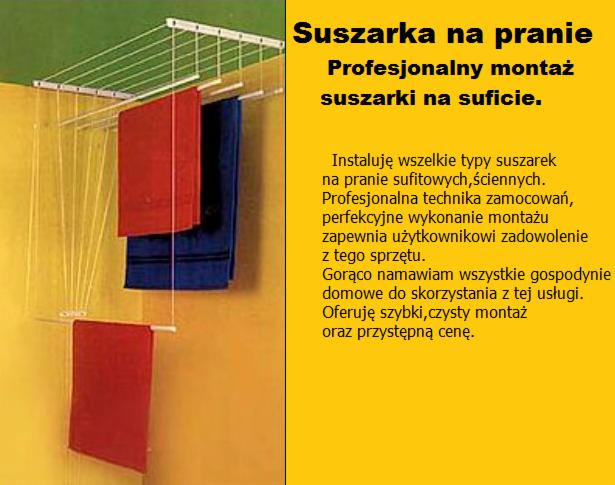 Suszarka na pranie-profesjonalny montaż