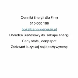 Do wyceny potrzebne są poniższe informacje -Nip firmy -Grupa Taryfowa -Zużycie Energii lub moc umowna
