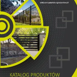 Okładka katalogu produktowego firmy Supico z 2019 roku, prezentująca systemy ogrodzeniowe: siatki, metalowe ogrodzenia panelowe i bramy w nowoczesnym stylu.