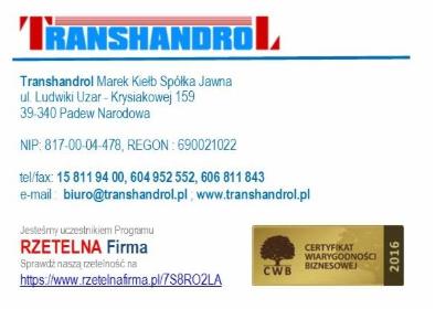 TRANSHANDROL Marek Kiełb Spółka Jawna - Ekogroszek Padew Narodowa