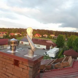 Wymurowanie komina+montaż strażaków spalinowych