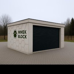 garaż z prefabrykatów betonowych 