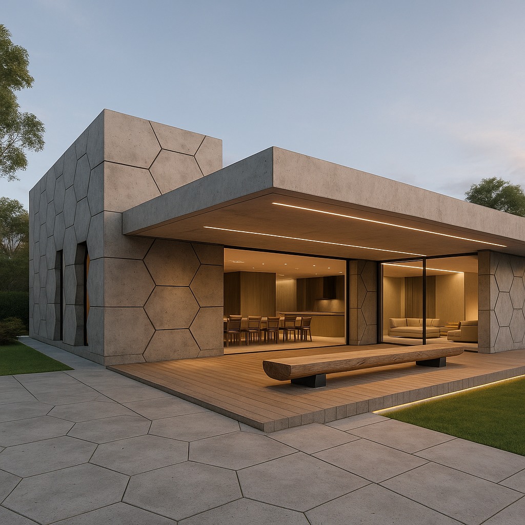 dom z prefabrykatów betonowych