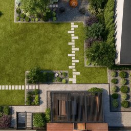 OdcienieZieleni.com - Grzegorz Zdzienicki - Projekt ogrodu w Lublinie rzut z góry