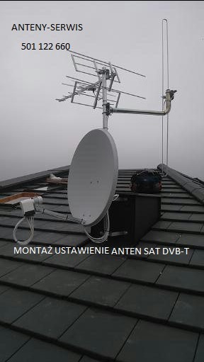 Montaż zestawu anten tv-sat dvb-t