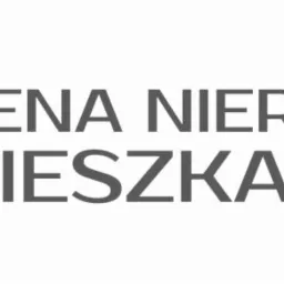 Logo firmy AZ Agnieszka Zaremba, oferującej usługi w zakresie nieruchomości, z nazwą firmy i imieniem właścicielki w kolorze szarym, otoczone różowym okręgiem.
