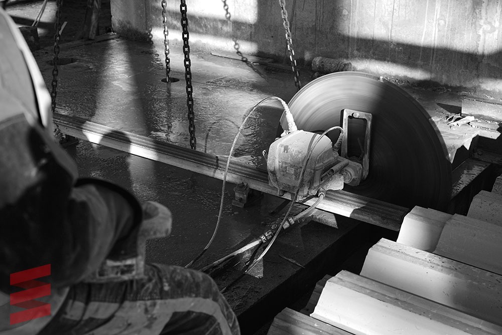 Cięcie stropu o grubości 35 cm,