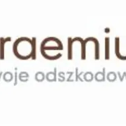 Logo firmy praemium24.pl z symbolem paragrafu na tle notatnika, pod spodem napis 'Twoje odszkodowania'.