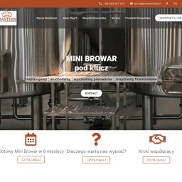 initSoft - Strona internetowa firmy Browarinstal.pl prezentująca mini browar pod klucz z hasłami: zaplanujemy, uruchomimy, wyszkolimy piwowarów, znajdziemy finansowanie.