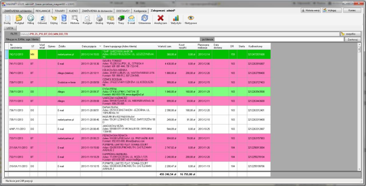 Obsługa zamóień, od tworzenie po dostarczenie